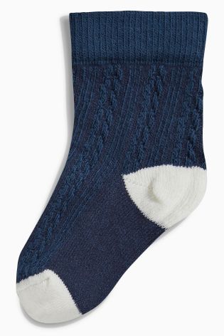 Red/Navy Socks Five Pack (Younger Boys)